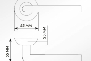 Дверная ручка ORLANDO H228 матовая бронза