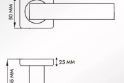 Дверная ручка POLLY A14 графит